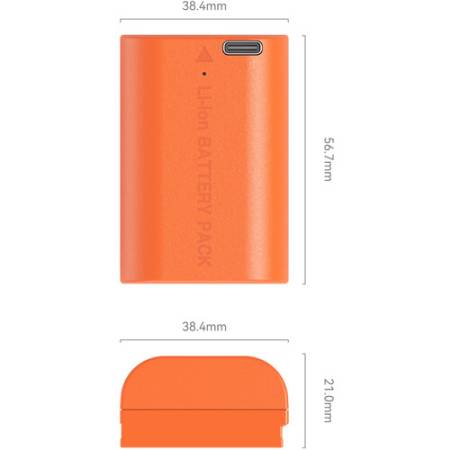 SmallRig 5407 - zamiennik, akumulator USB-C, Canon LP-E6P / E6P-C26, wymiary